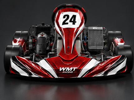 Front view of WMT Racing kart